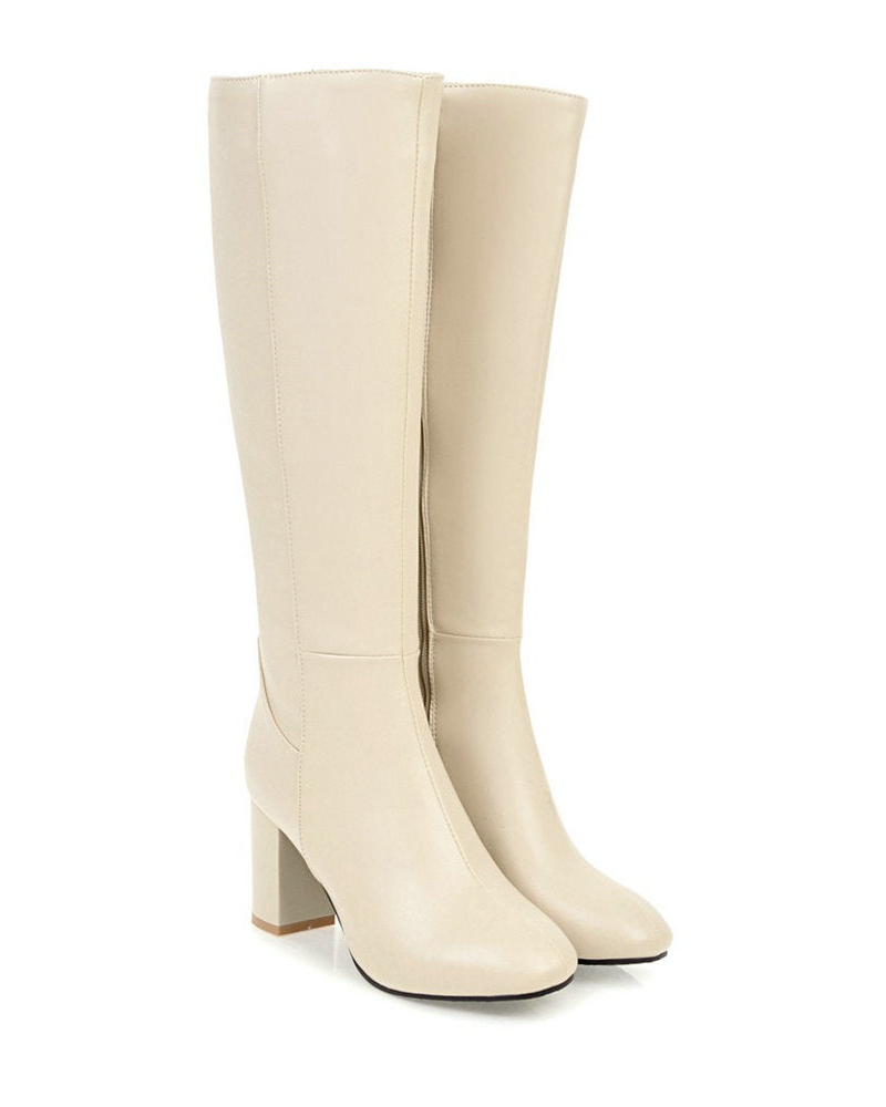 Paige Dameslaarzen Klassiek met Rits – Elegante Laarzen met Comfortabele Blokhak