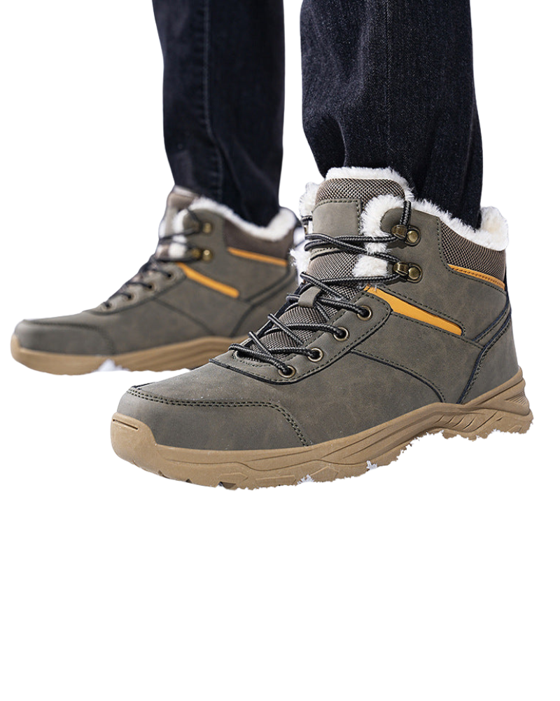 Angelo Bottes d’Hiver Homme – Doublure Fausse Fourrure Chaude & Semelle Antidérapante