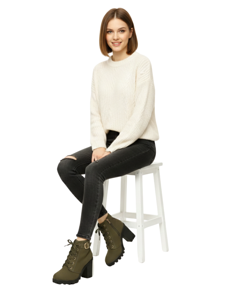 Luciana női bokacsizma fém csattal – vastag sarok, kényelmes és modern stílus