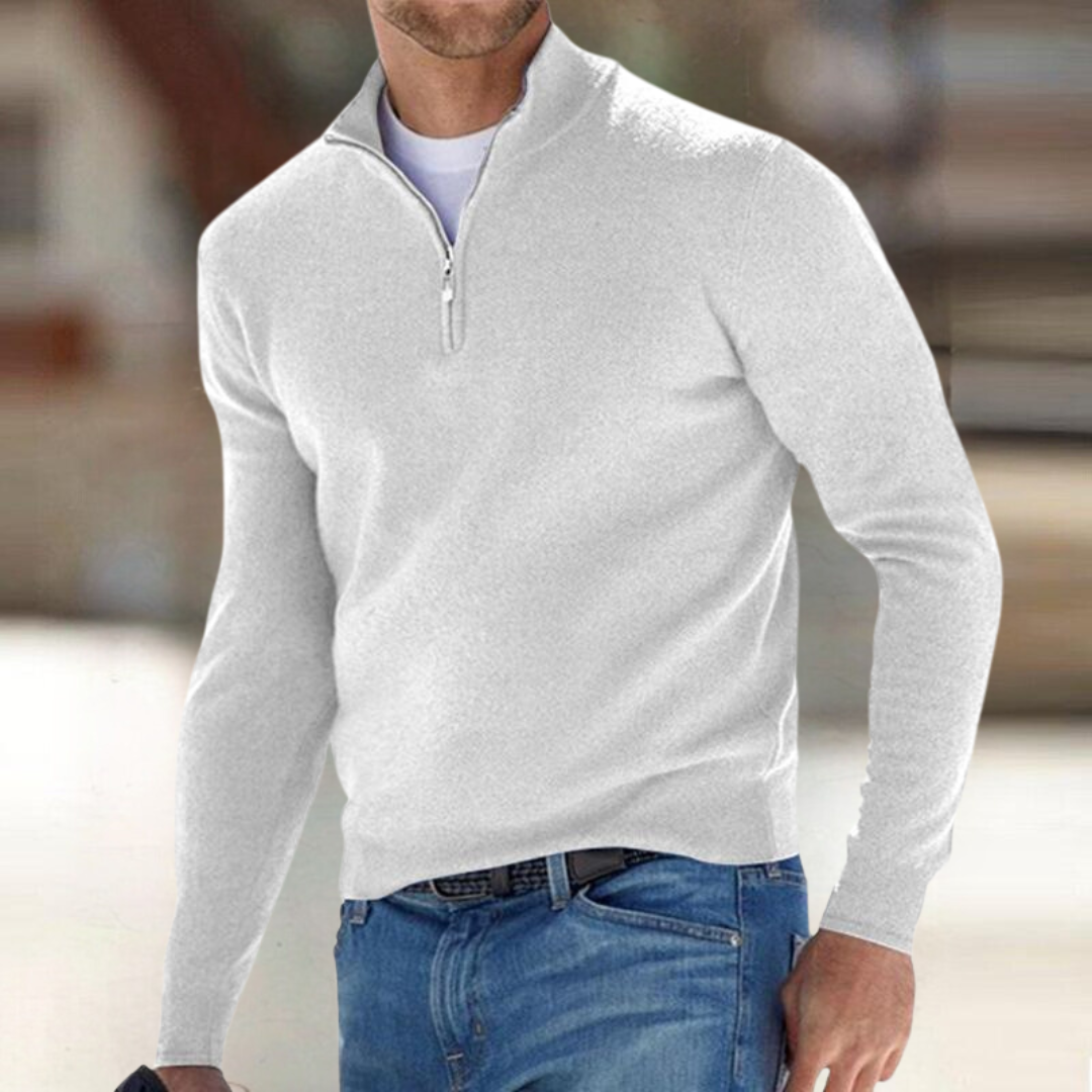 Noah Pull Homme Col Zippé – Style Moderne, Confort Respirant & Durable en Coton Polyester