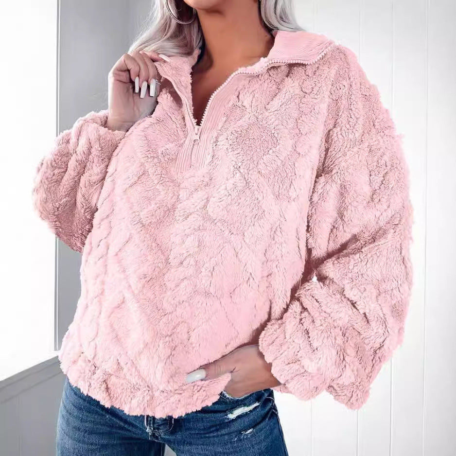 Lyka Sweatshirt Femme – Pull Doux Unicolore à Manches Longues au Style Confortable