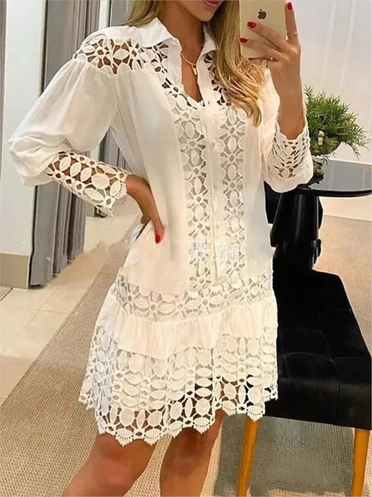 Abito da donna Marilou: abito estivo leggero ed elegante in tessuto fluido per le giornate di sole