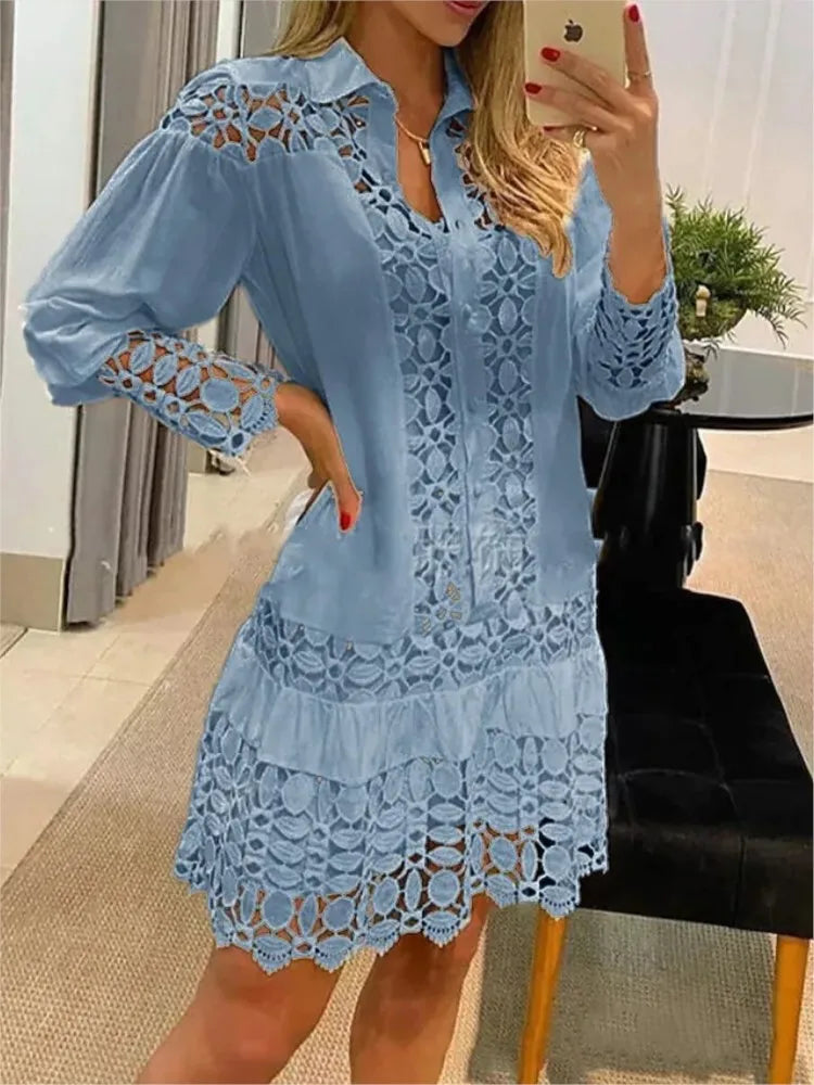 Abito da donna Marilou: abito estivo leggero ed elegante in tessuto fluido per le giornate di sole