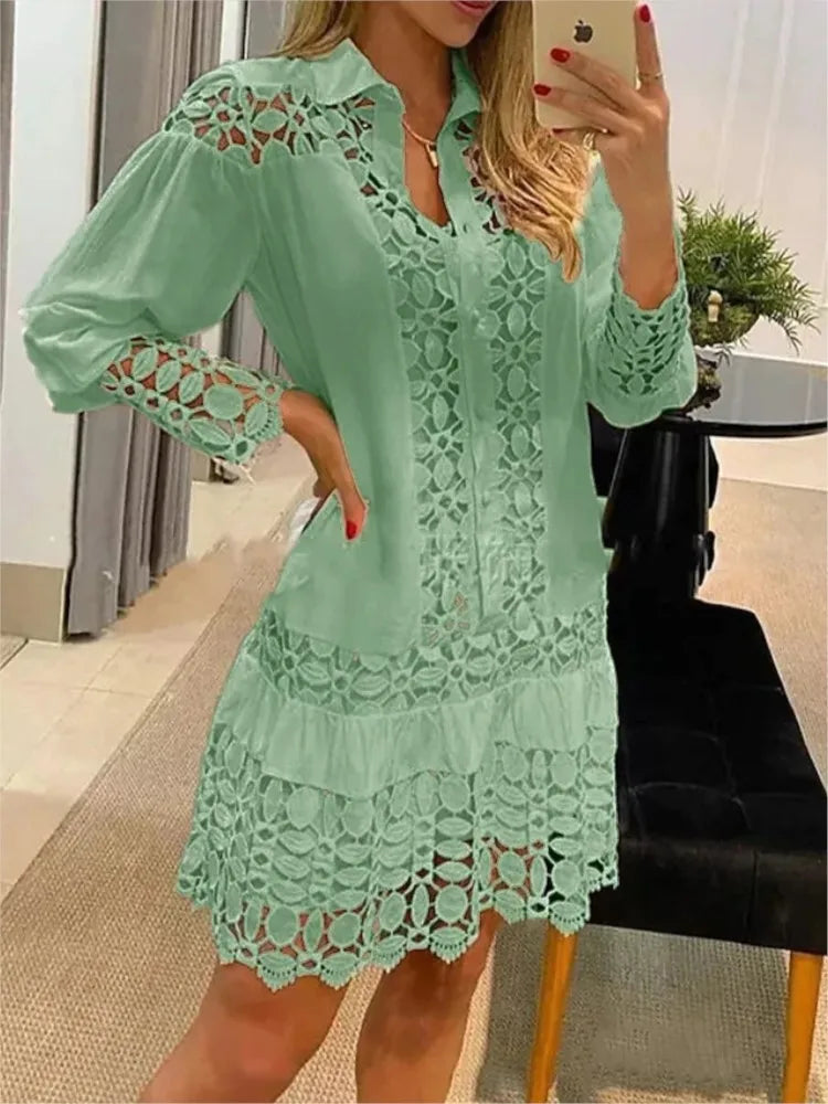 Abito da donna Marilou: abito estivo leggero ed elegante in tessuto fluido per le giornate di sole
