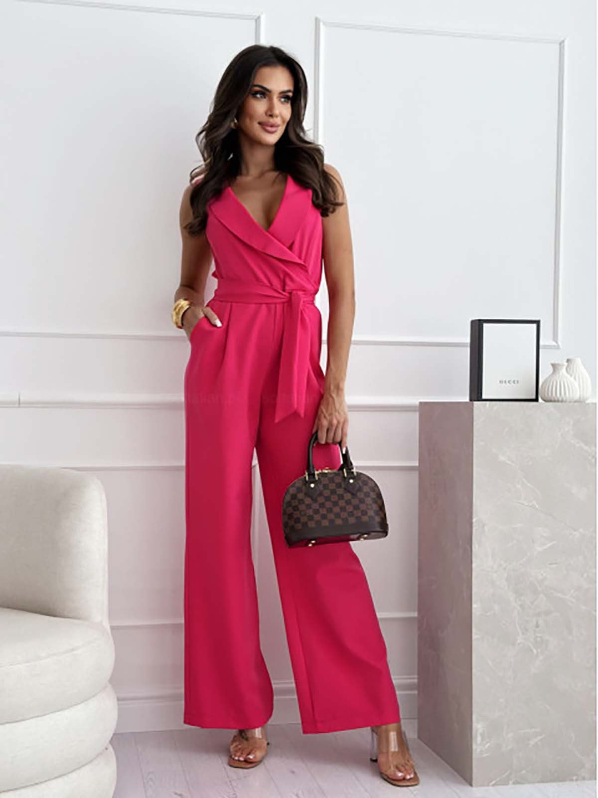 Giuliana Elegante Tuta da Donna - Tuta Senza Maniche con Vestibilità Chic e Comoda