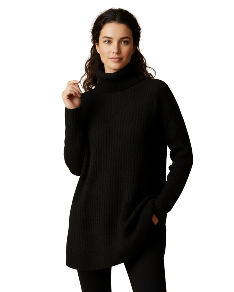 Gelly Maglione a Collo Alto Donna – Tunica Lavorata a Maglia Elegante con Taglio Ampio per l’Inverno