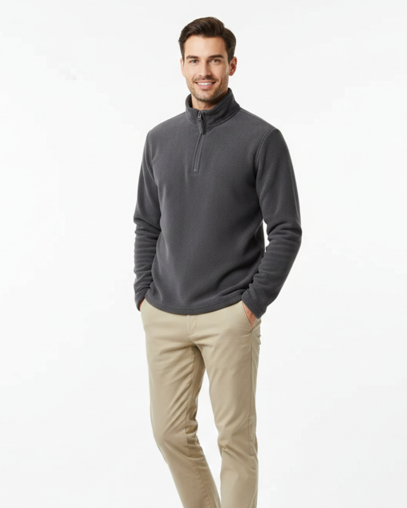 Callan Men Callan Men's Half-Zip Fleece Sweater – Light, Warm & Minimalist Style