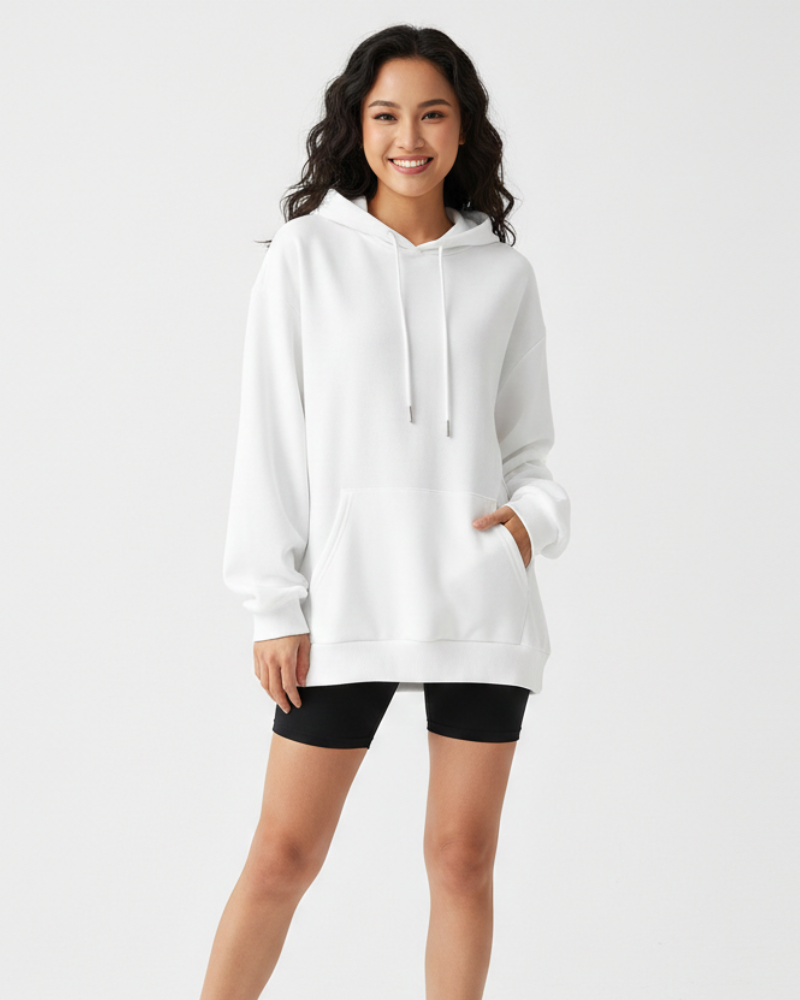 Sweatshirt com Capuz Clássica para Mulher Chloe – Camisola Confortável com Bolso Canguru