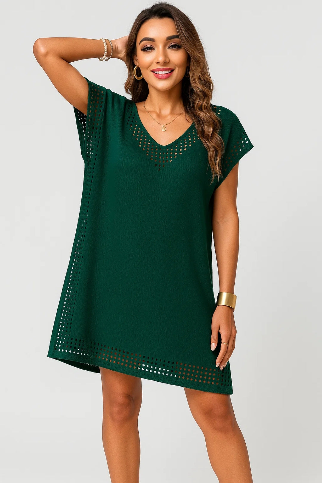 Tunica da spiaggia Laney - Design leggero traforato e stile casual