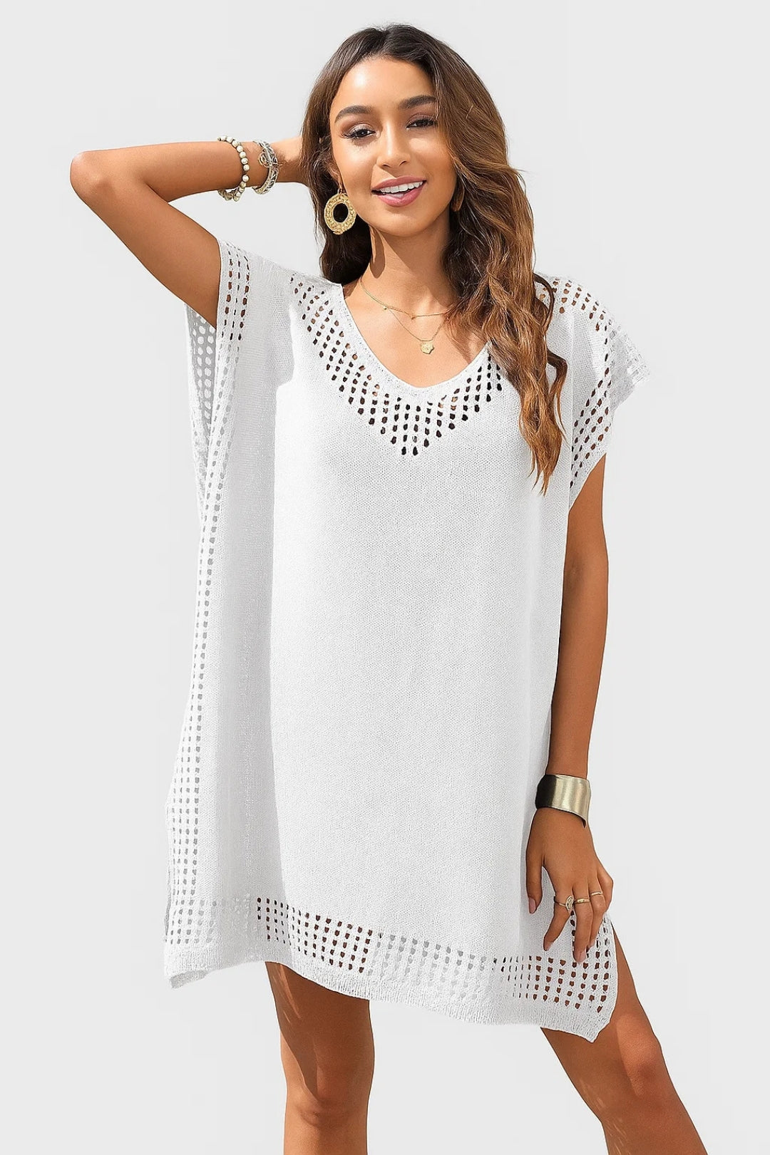 Tunica da spiaggia Laney - Design leggero traforato e stile casual