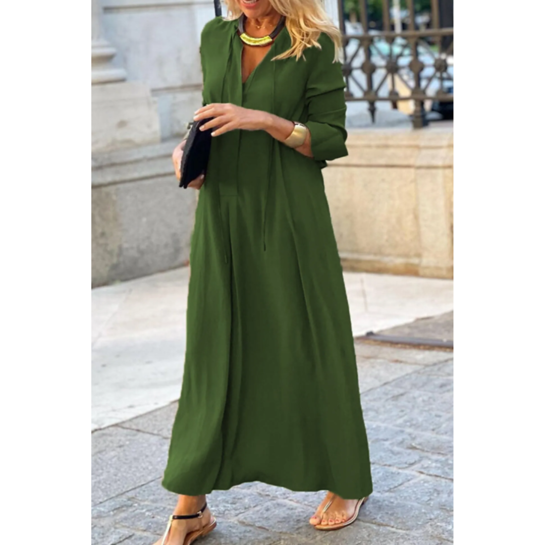 Robe Longue Femme Hannalore – Robe d’Été Légère avec Coupe Confortable & Look Élégant