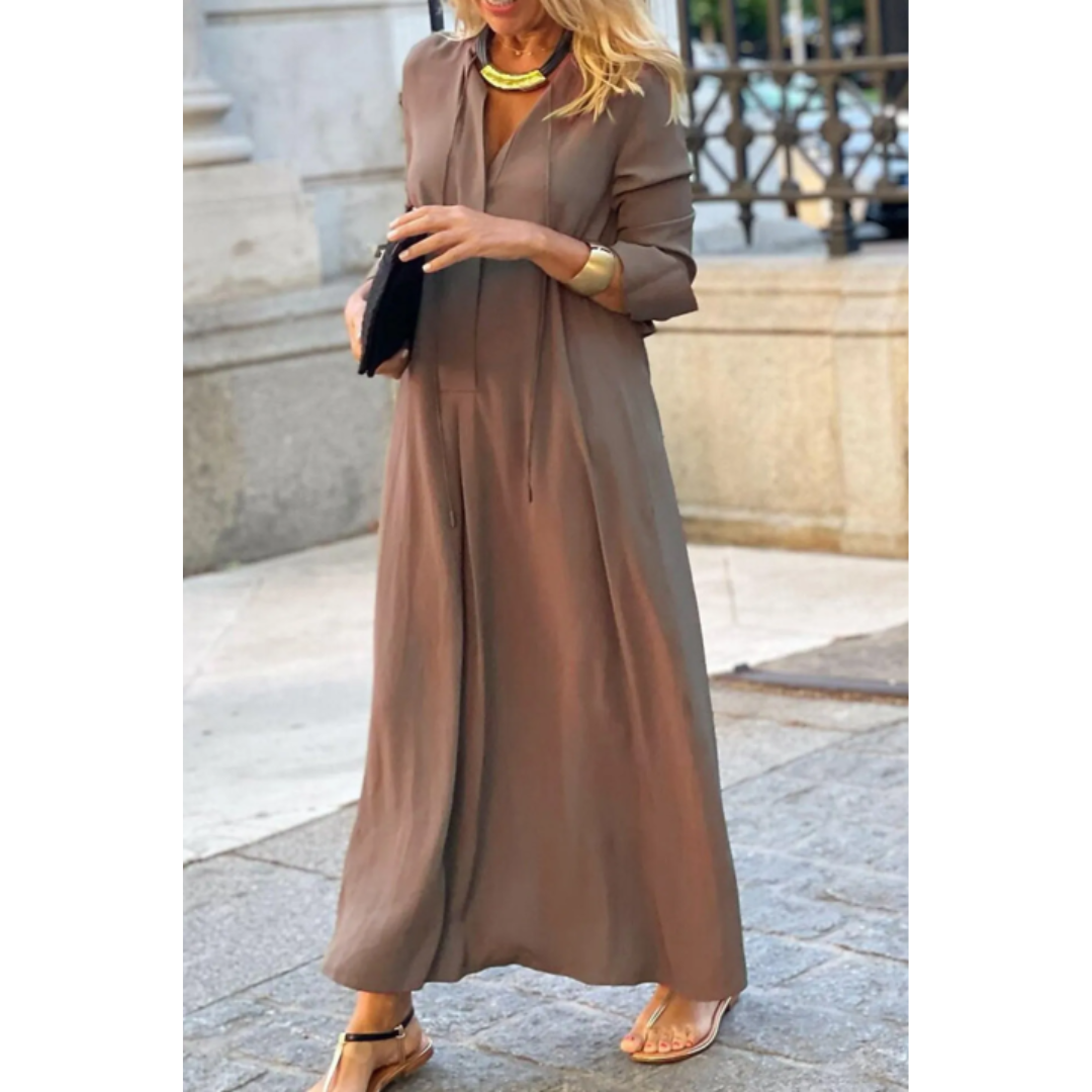 Robe Longue Femme Hannalore – Robe d’Été Légère avec Coupe Confortable & Look Élégant