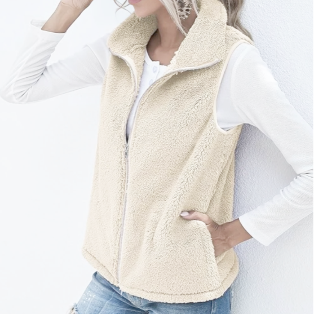 Tessia Gilet Zippé en Polaire Femme – Couche Légère et Douce avec Coupe Chaude et Confortable