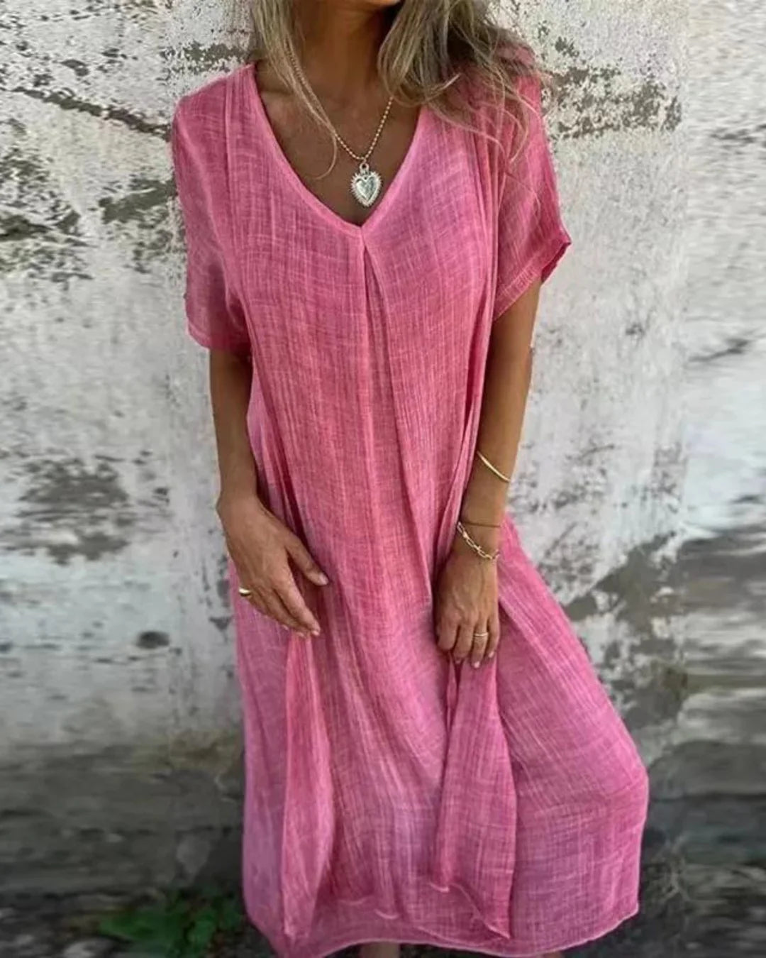Alba Robe Bohème Femme – 100% Lin Bio avec Coupe Flatteuse & Tissu Respirant Éco-Confort