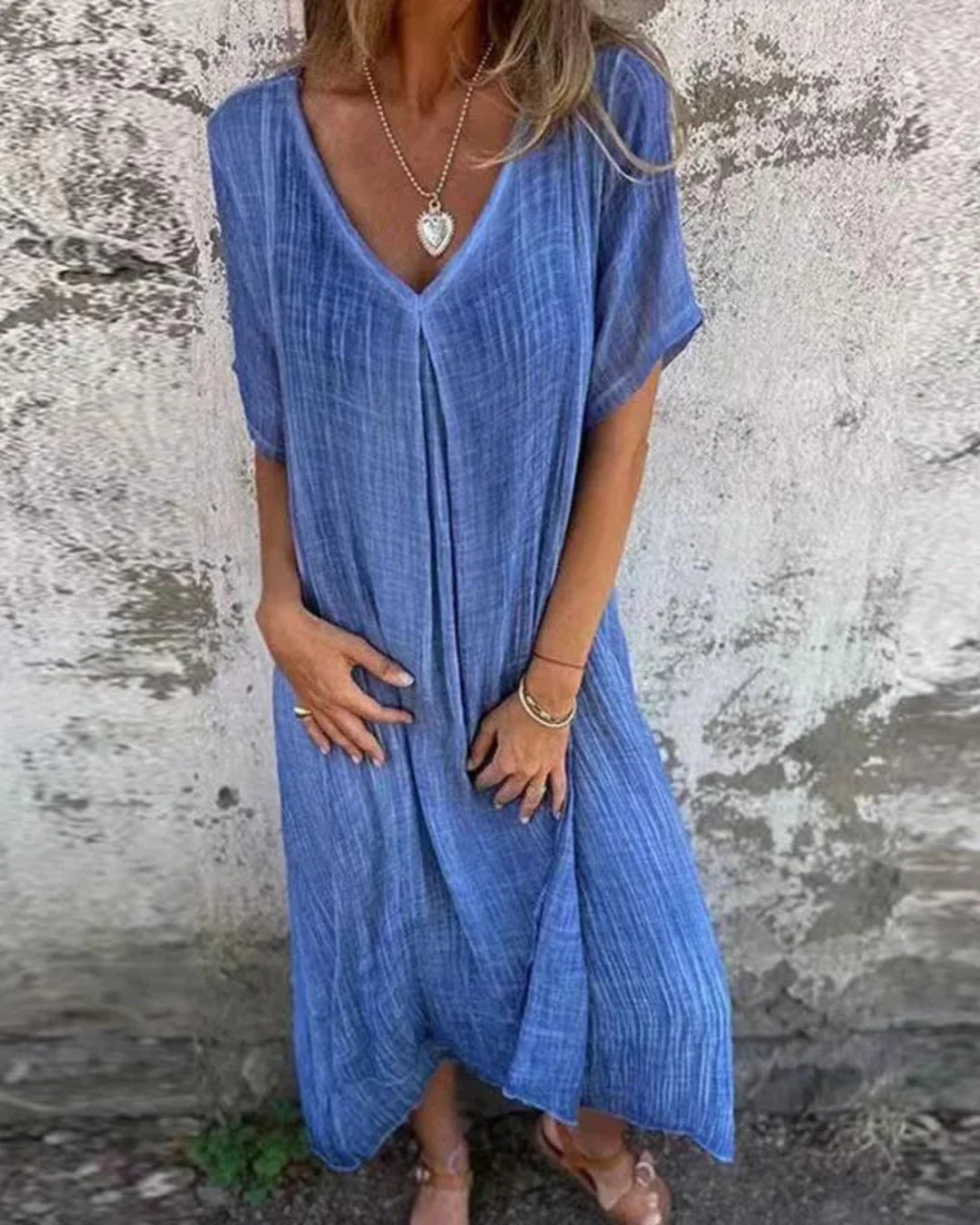 Alba Robe Bohème Femme – 100% Lin Bio avec Coupe Flatteuse & Tissu Respirant Éco-Confort