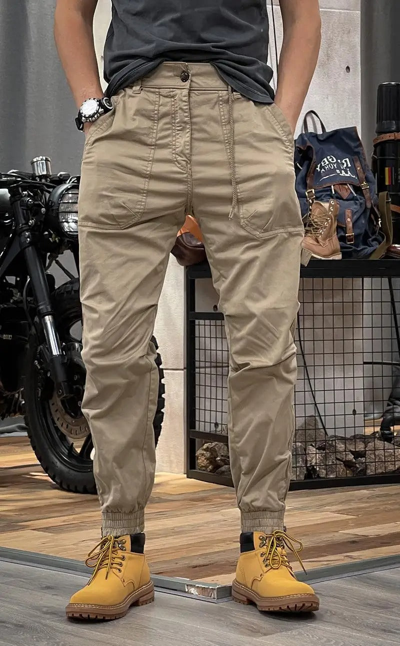 Pantaloni da uomo David - Pantaloni cargo elasticizzati con spandex comodo e versatile