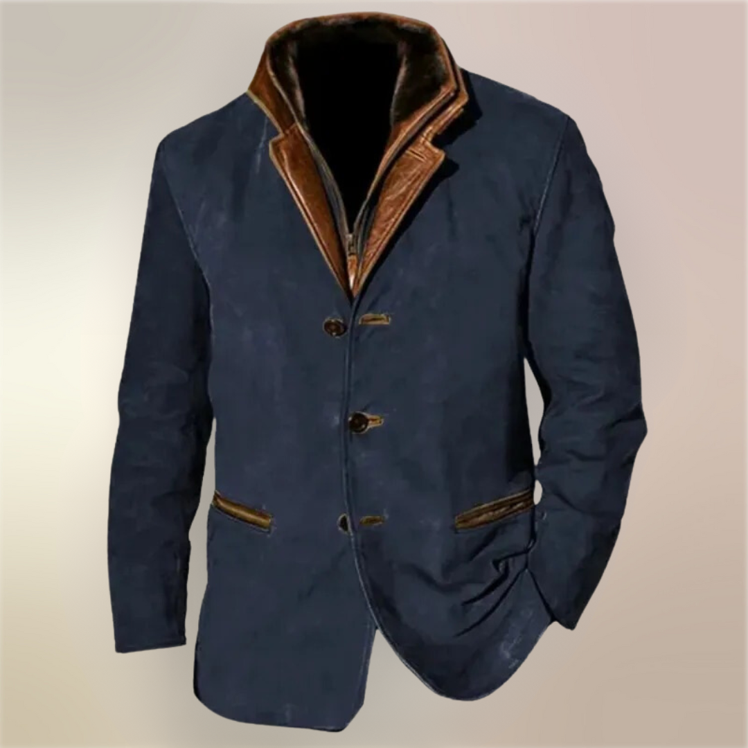 Aaron Veste Vintage Homme – Veste Classique Élégante Style Rétro & Confort Moderne