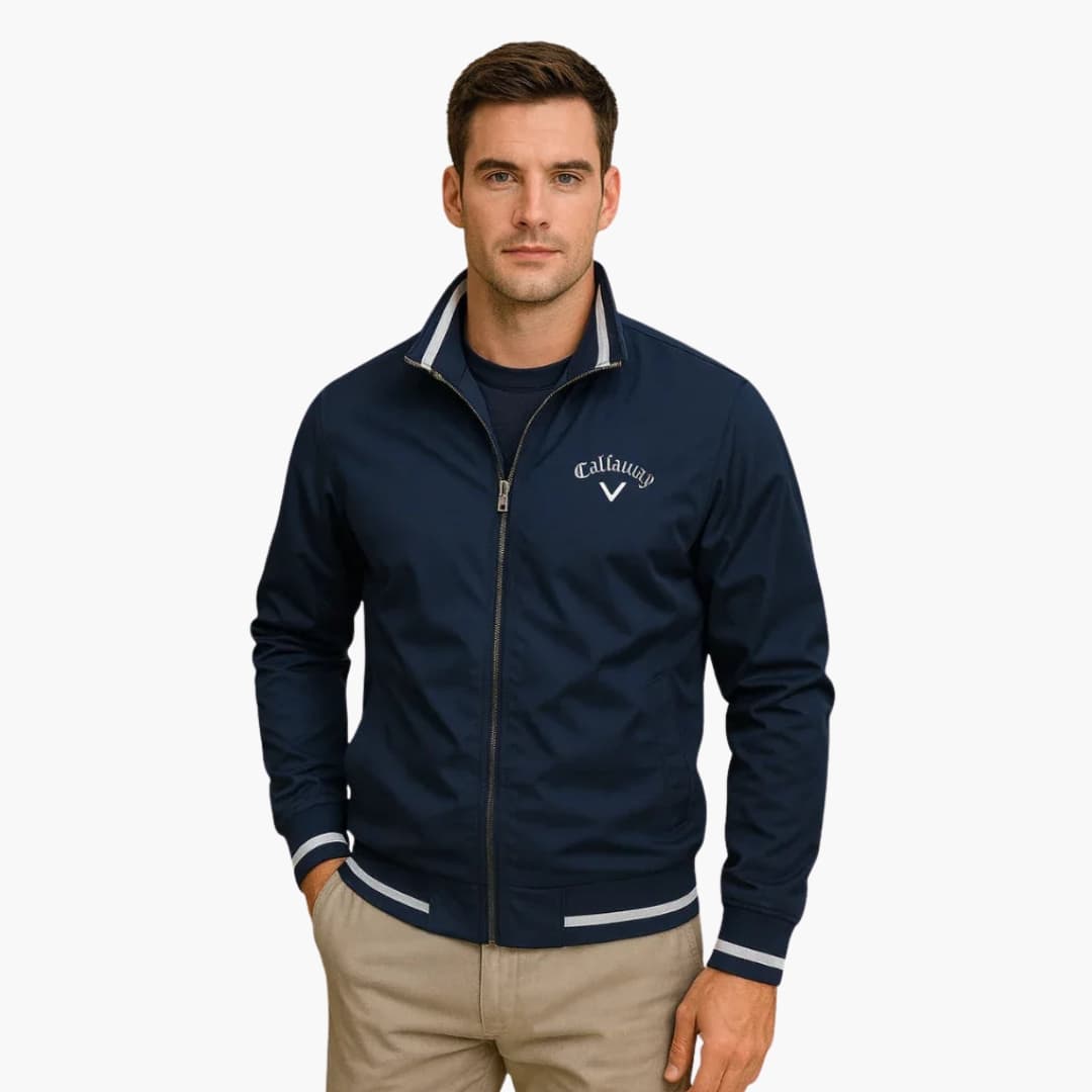 Everleigh Veste Homme Zippée – Col Montant, Coupe Régulière & Tissu Tissé Élégant