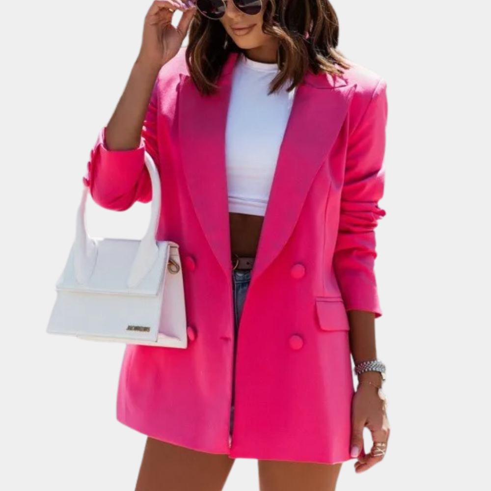 Blazer da donna Evie - Elegante blazer di media lunghezza in tessuto di alta qualità disponibile in più colori