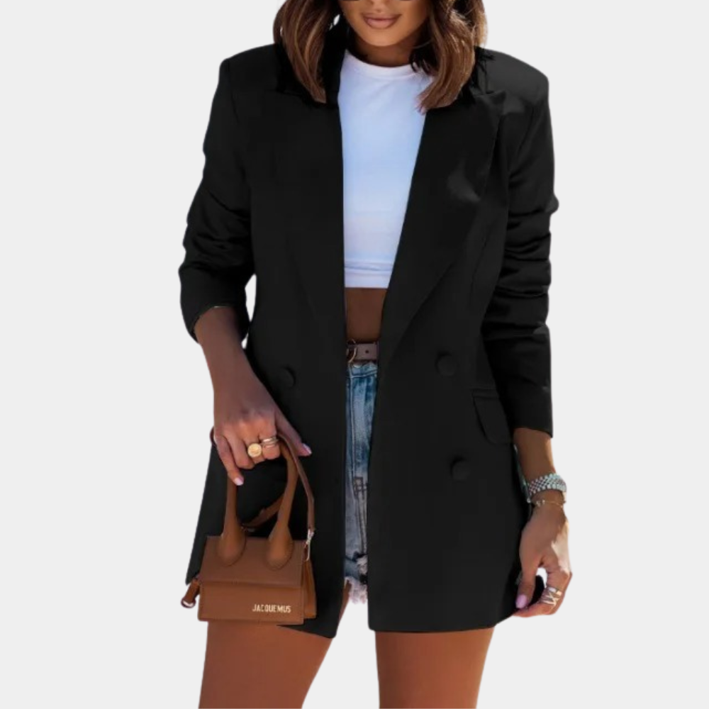 Blazer da donna Evie - Elegante blazer di media lunghezza in tessuto di alta qualità disponibile in più colori