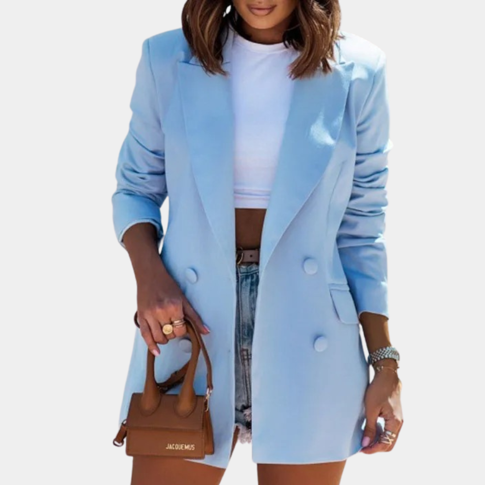 Blazer da donna Evie - Elegante blazer di media lunghezza in tessuto di alta qualità disponibile in più colori