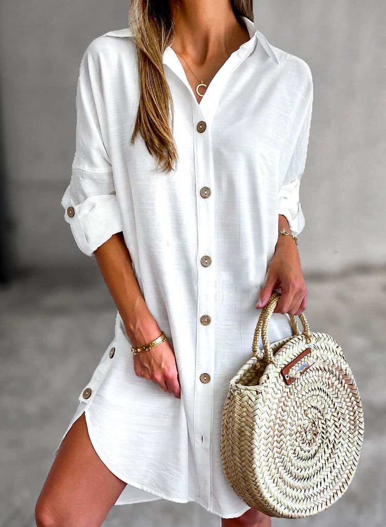 Abito camicia da donna Nova - Abito estivo leggero con eleganza casual e vestibilità ampia