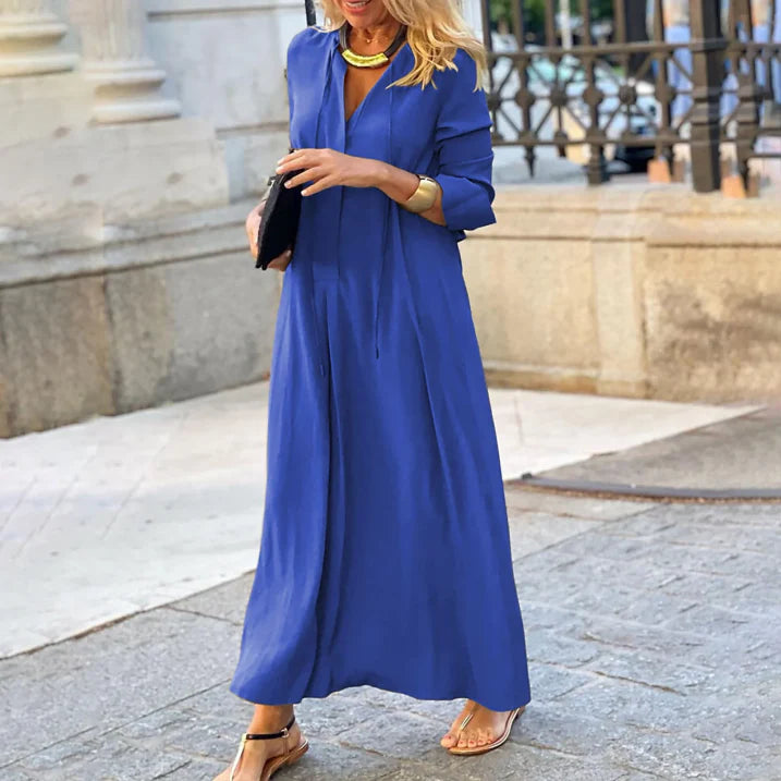 Robe Longue Femme Hannalore – Robe d’Été Légère avec Coupe Confortable & Look Élégant