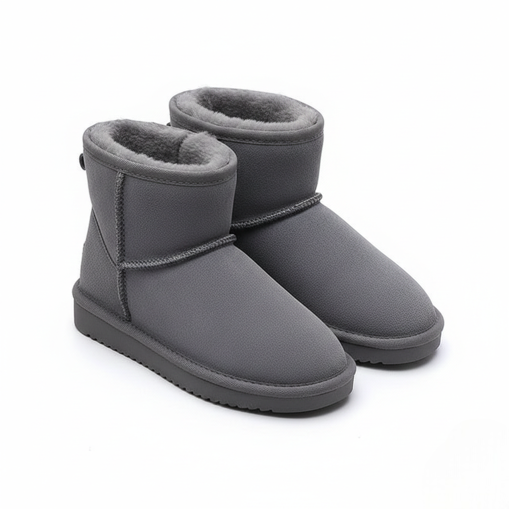 Zafira Ghete pentru femei căptușite cu polar – cizme scurte confortabile cu efect de piele întoarsă