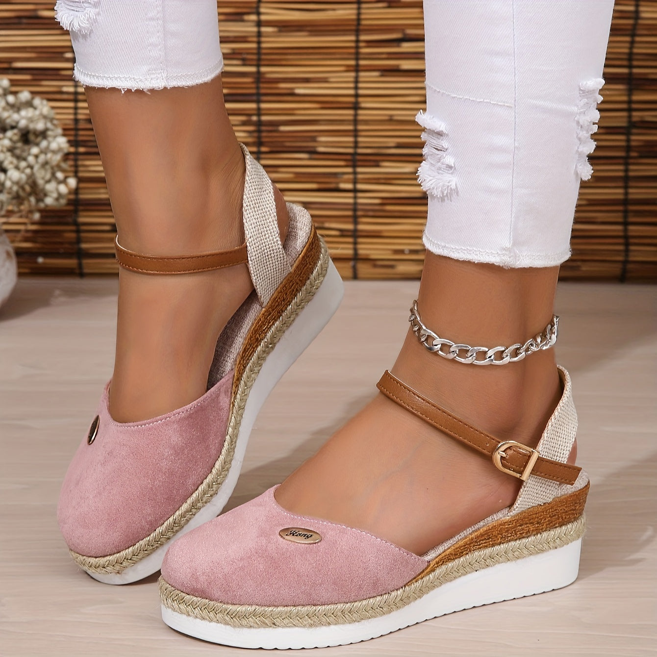 Sandali da donna Zanira - Sandali con zeppa chiusi, eleganti e comodi per l'estate