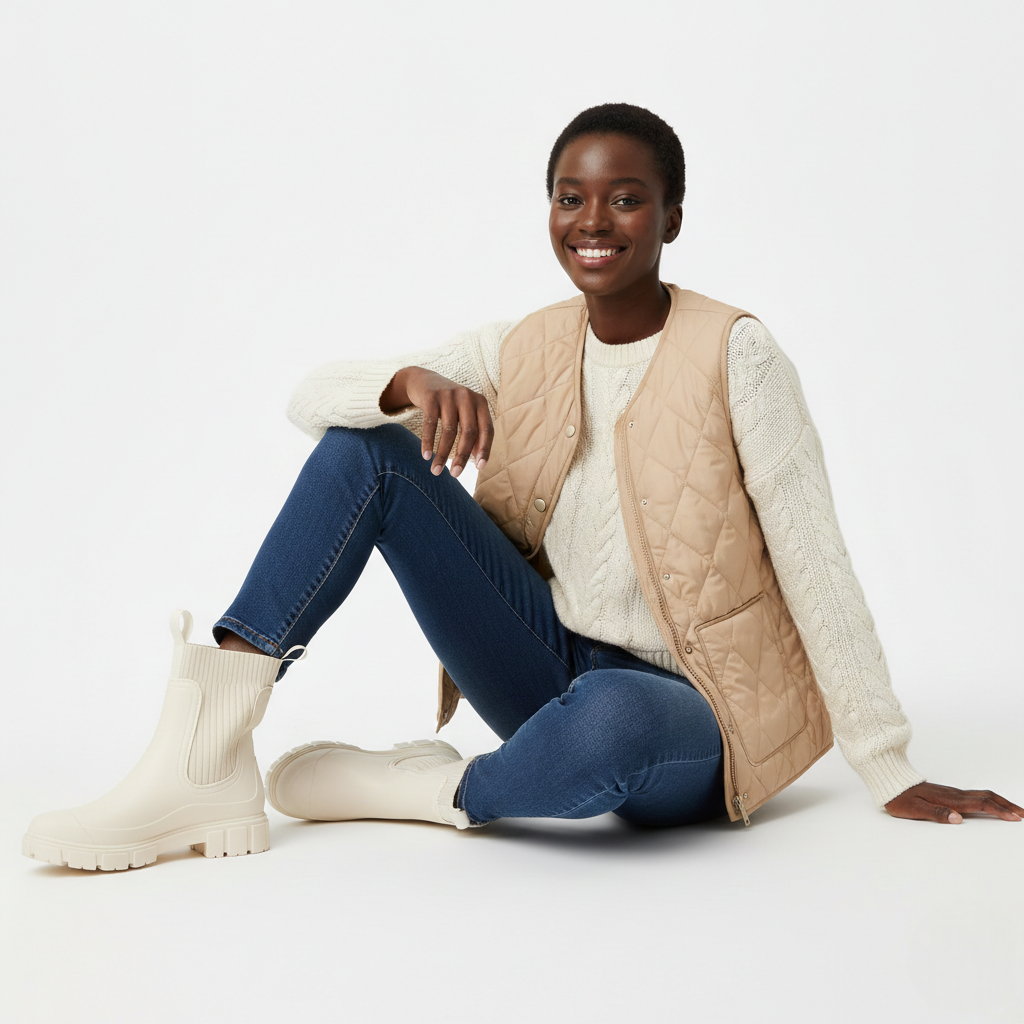 Zaria Botas de Chuva para Mulher – Impermeáveis Leves com Sola Antiderrapante