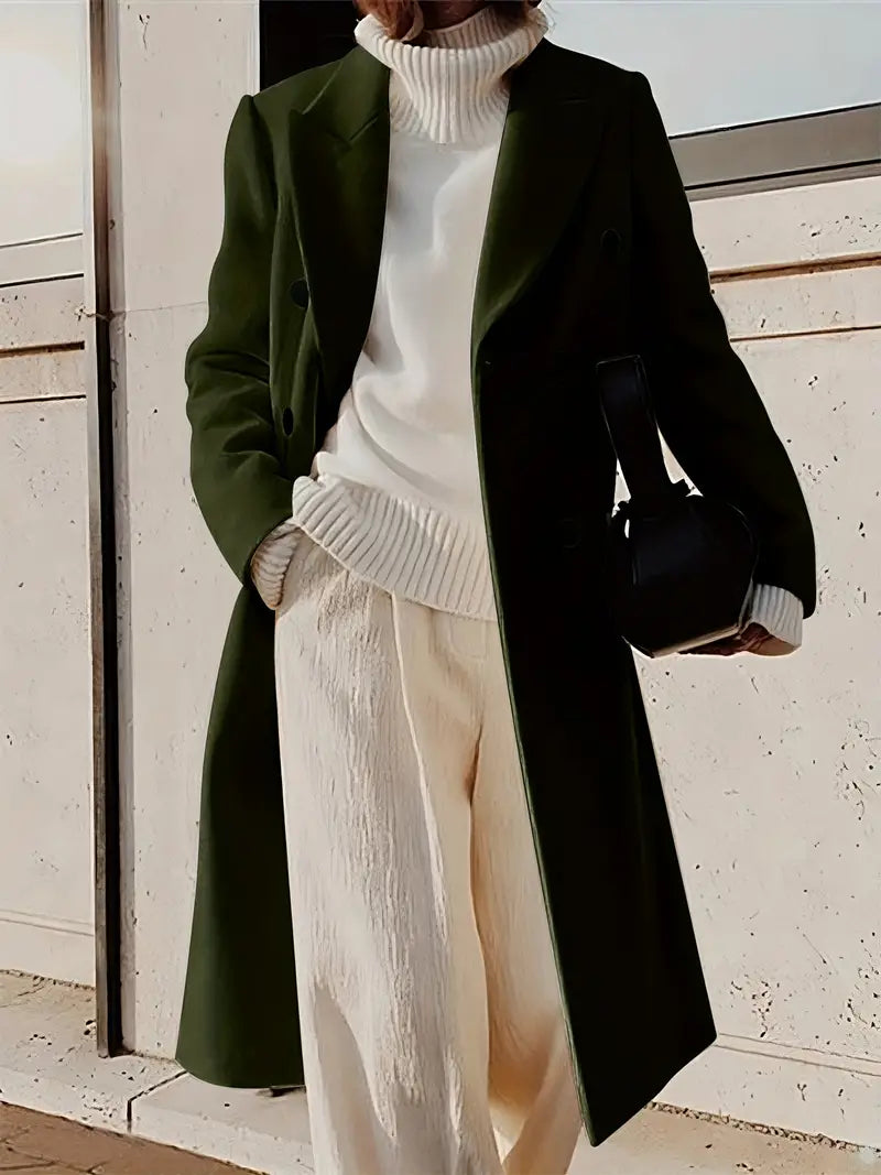 Mariana Manteau Long Femme – Trench Élégant en Cachemire avec Coupe Moderne & Intemporelle