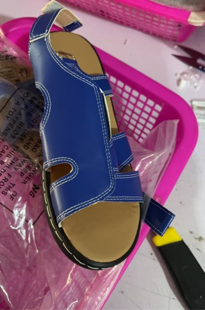 Adele Sandales Compensées Femme – Sandales Confortables en Cuir Végan à Talon Léger