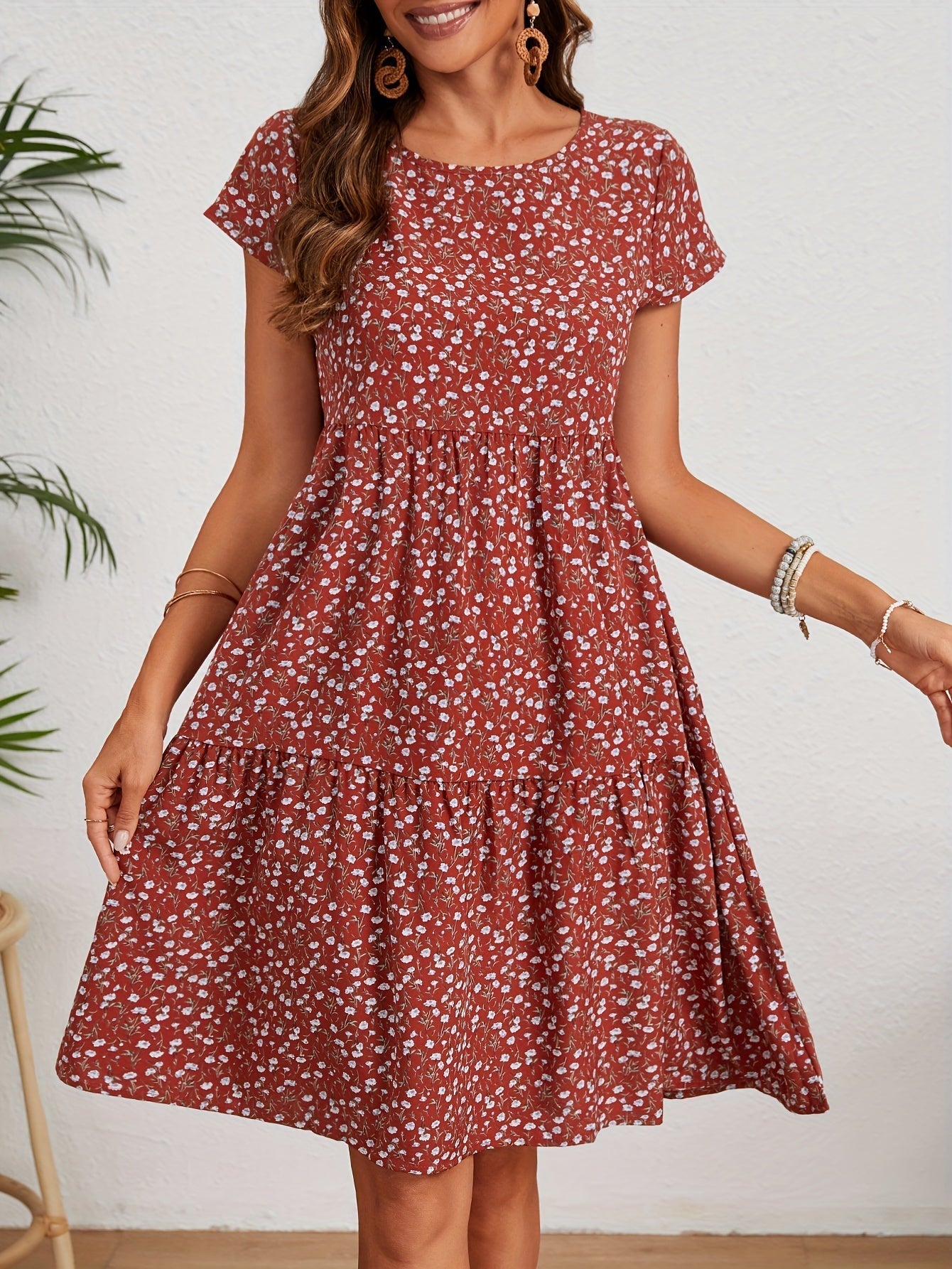 Abito estivo da donna Katie - Abito leggero in poliestere floreale con vestibilità comoda