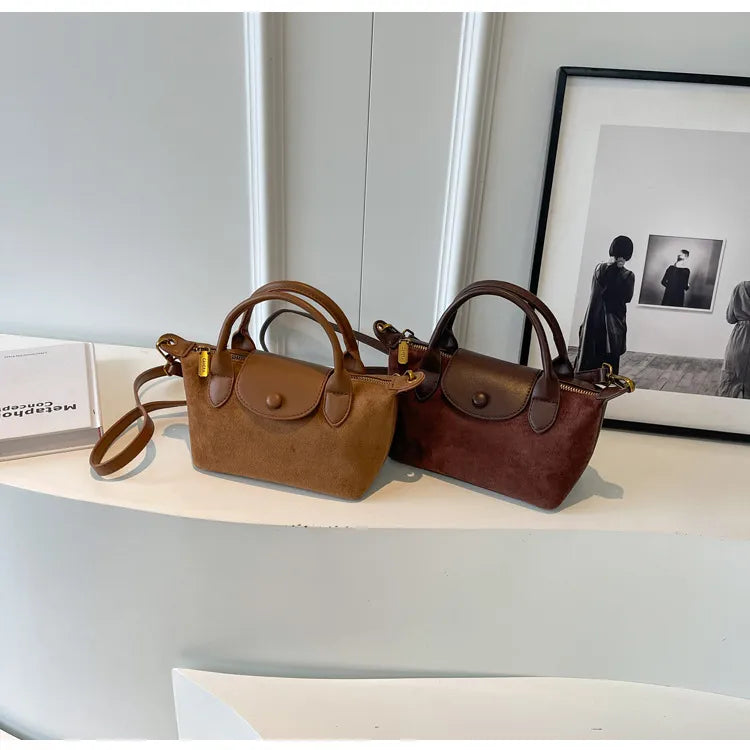 Gemma Sac à Main Femme – Sac Similicuir Compact avec Bandoulière Réglable & Détails Dorés