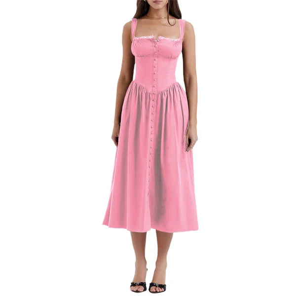 Robe d'Été Femme Nia – Robe Midi Élégante avec Coupe Confortable & Design Intemporel