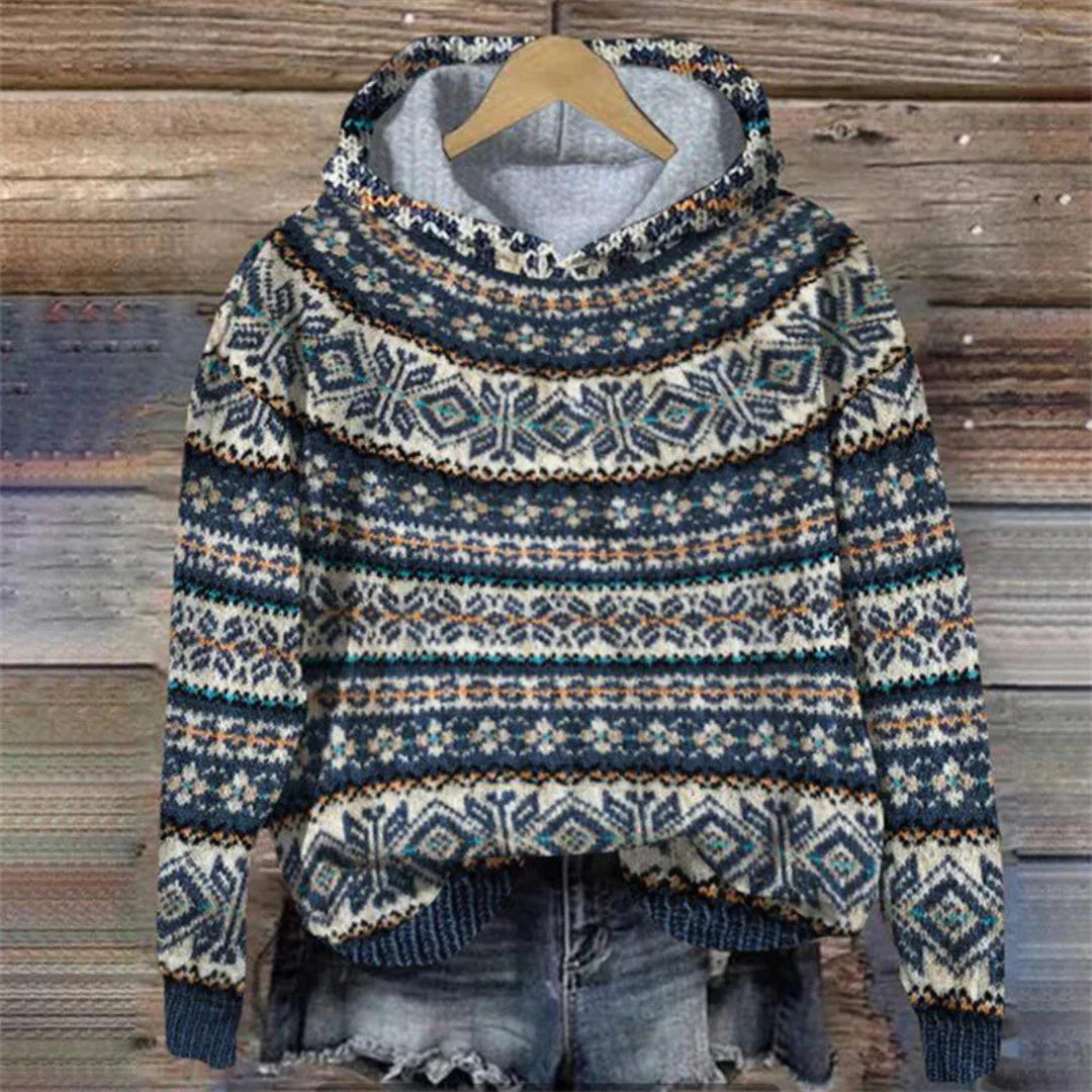 Miriam Hoodie Femme – Sweat à Capuche Vintage Confortable et Polyvalent pour le Quotidien