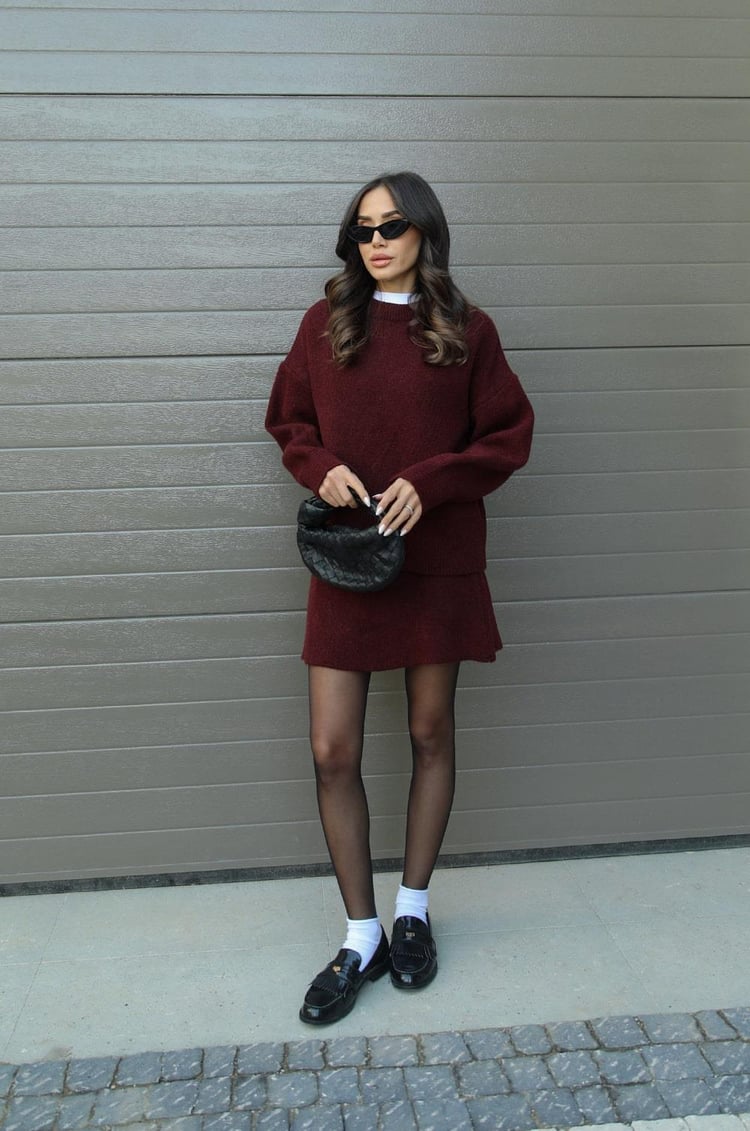 Completo da donna Lucie – Completo autunnale in lana morbido, comodo ed elegante