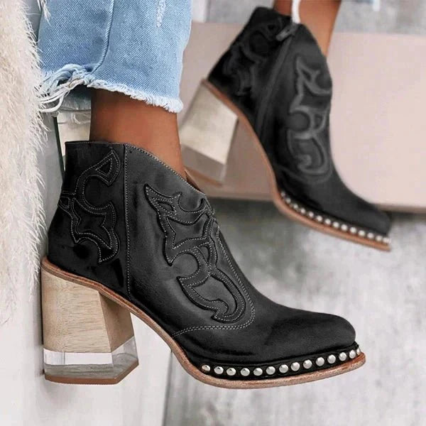 Stivaletti da donna Zaria - Eleganti stivaletti in pelle dallo stile moderno e dal comfort duraturo