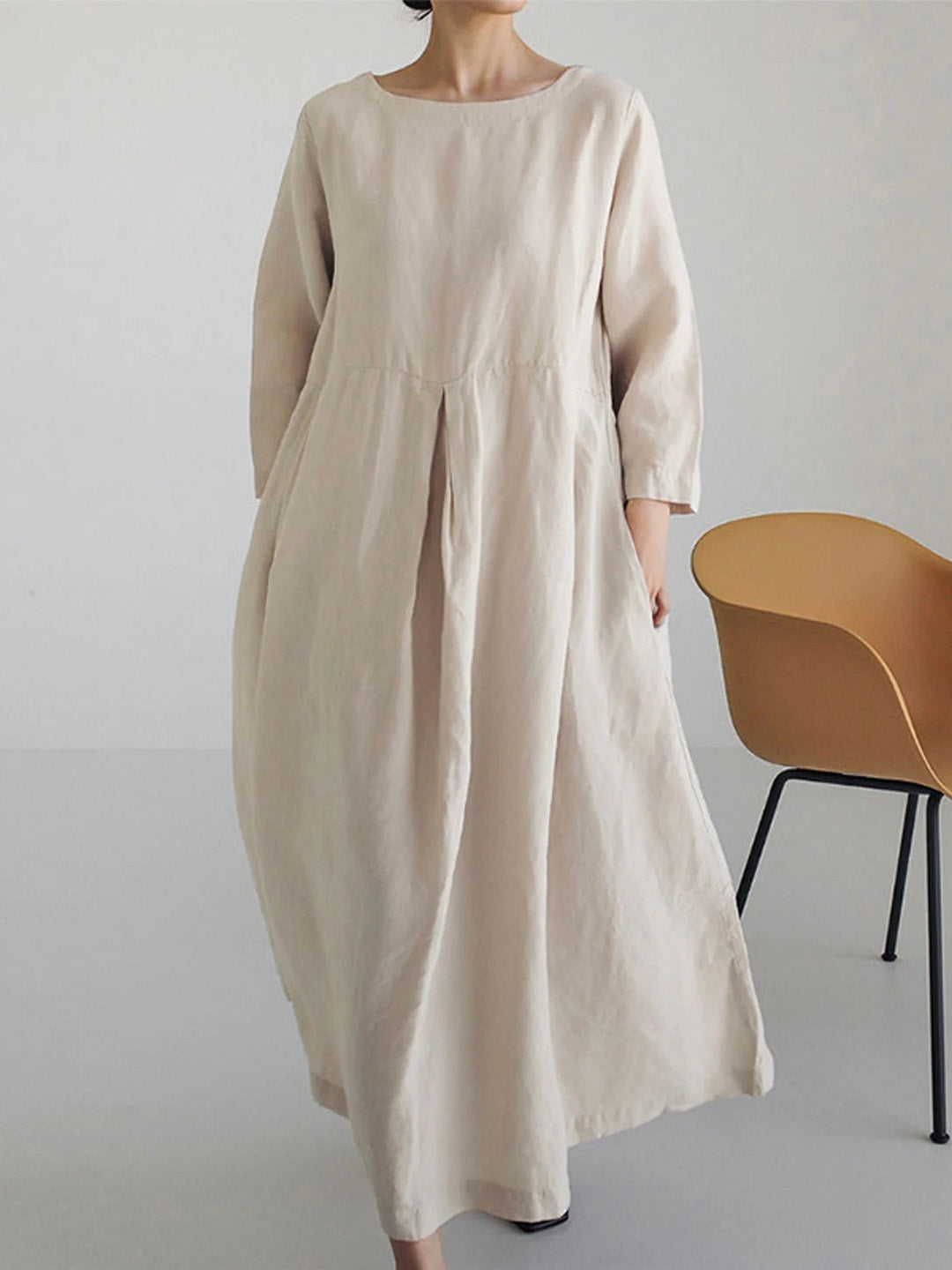 Abito lungo da donna Cielo: lino leggero, comfort naturale e stile minimalista ed elegante 