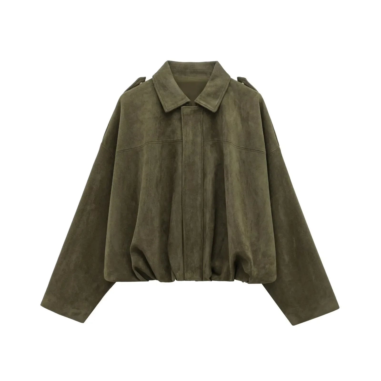 Isla Veste Femme en Daim – Blouson Oversize Élégant avec Coupe Moderne & Confort Doux