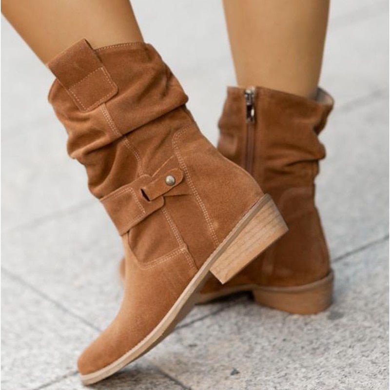 Stivaletti casual in pelle scamosciata Ellis: stile western chic e comfort urbano per l'uso quotidiano