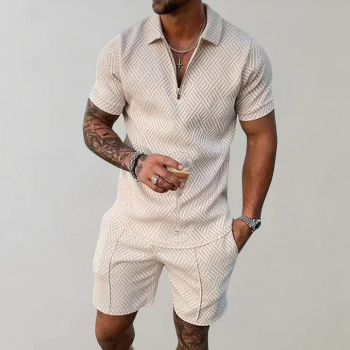 Completo estivo da uomo Oliver - Cotone e lino traspiranti, comfort leggero ed elegante