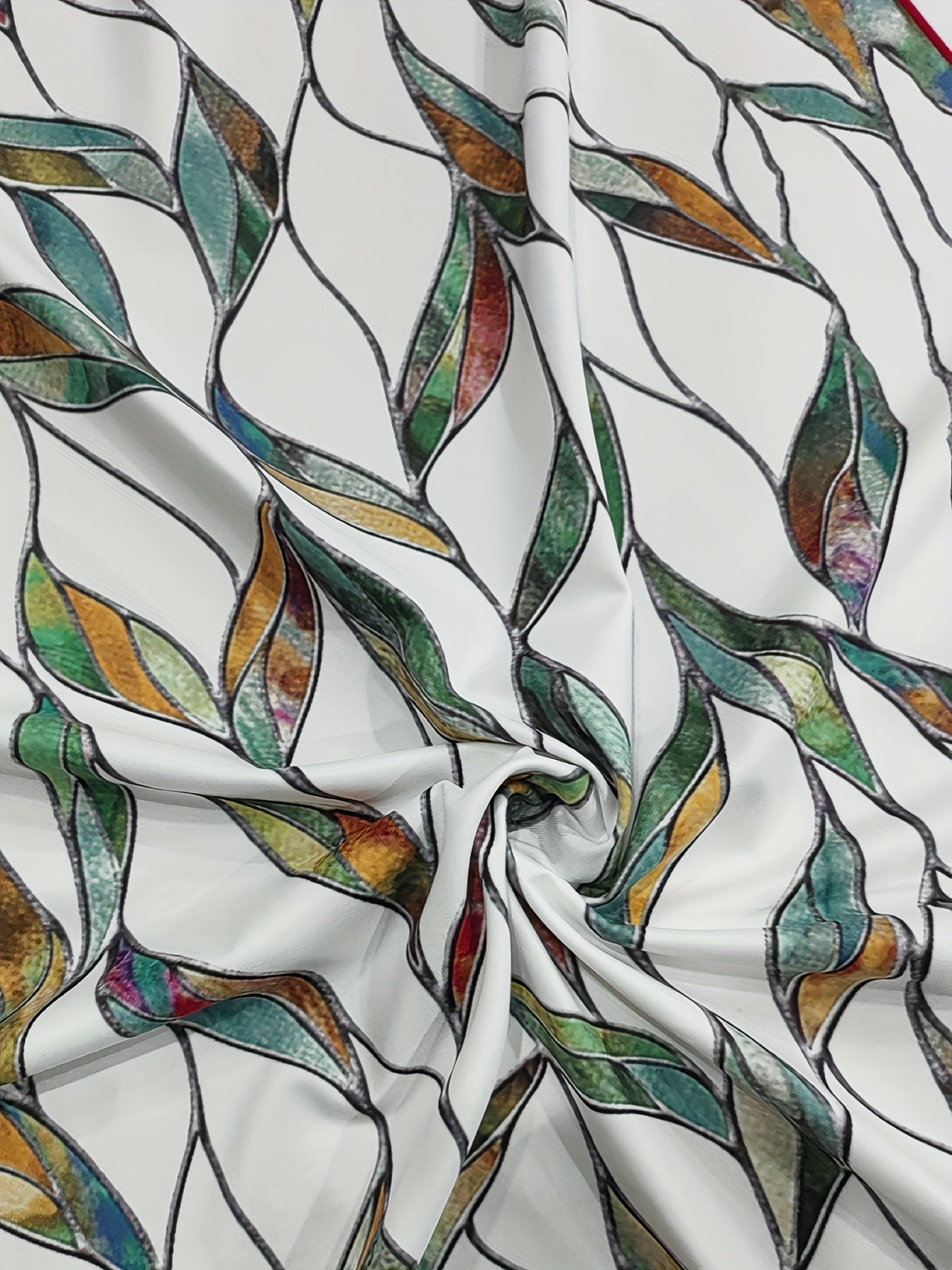 Robe d'Été Holly pour Femme – Robe Midi Élégante avec Imprimé Feuilles & Décolleté en V
