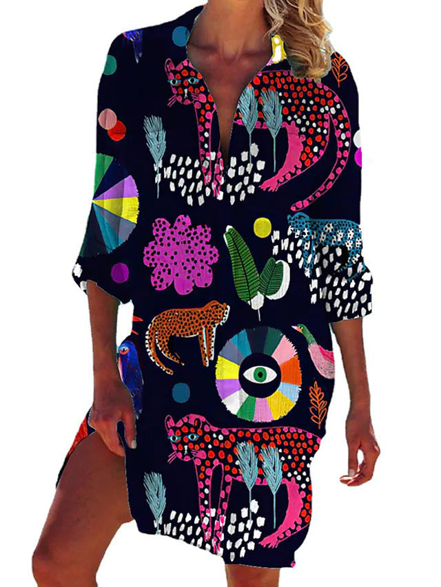 Ophelia Tunique de Plage Femme – Robe d'Été Fluide pour Vacances & Loisirs