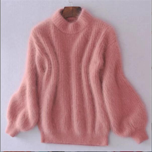 Maglione da donna Emilie - Maglione in lana lavorato a maglia largo, comodo ed elegante, dallo stile moderno