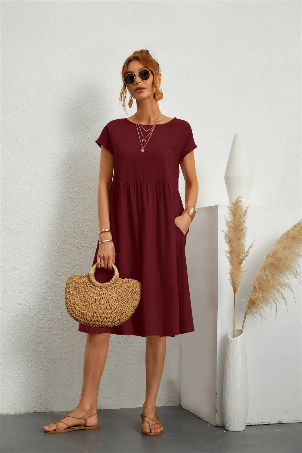 Elegante abito lungo da donna: design maxi senza tempo con vestibilità aderente e finitura di lusso