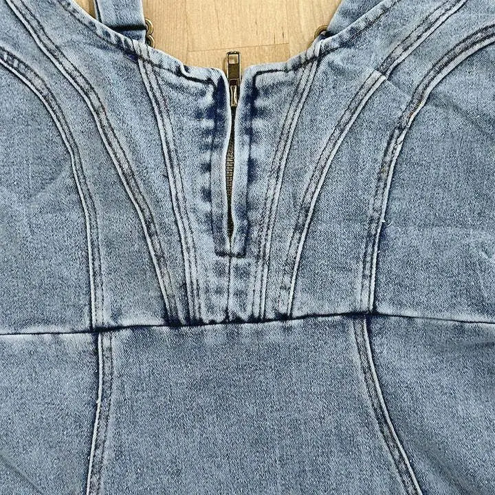 Abito in denim da donna Nevaeh - Spalline regolabili, look casual ed elegante, comfort personalizzato