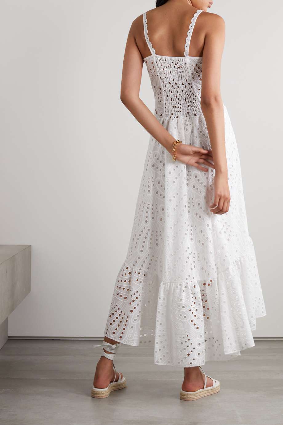 Abito lungo da donna Brylene - Ricamo in cotone, look bohémien estivo e comfort arioso