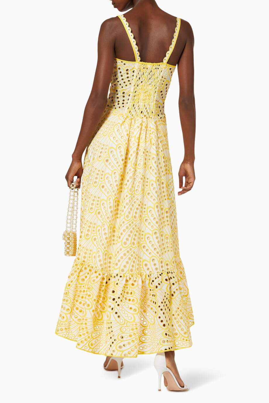 Abito lungo da donna Brylene - Ricamo in cotone, look bohémien estivo e comfort arioso