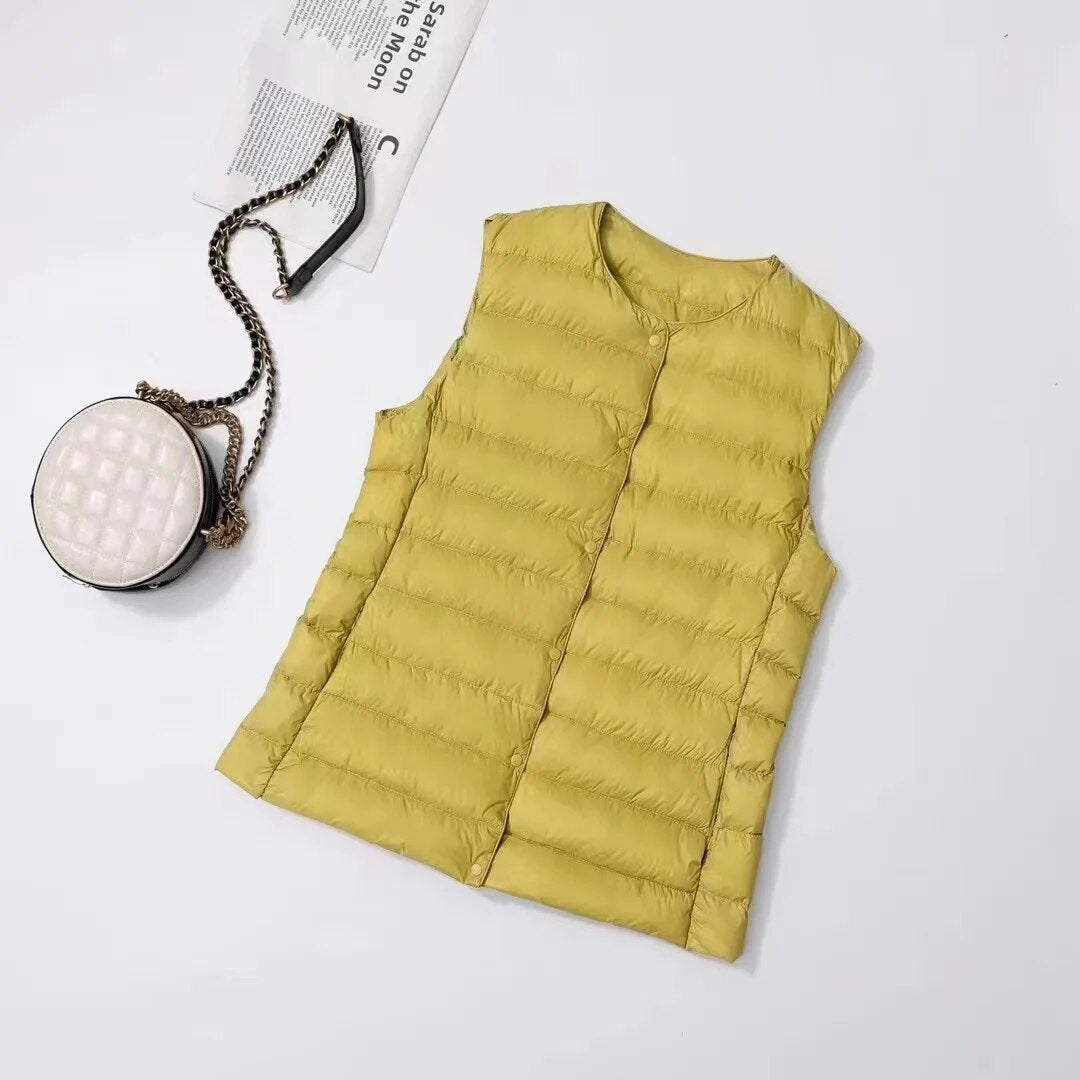 Zoe Femme Gilet Imperméable – Léger, Polyvalent & Élégant avec Poches Pratiques